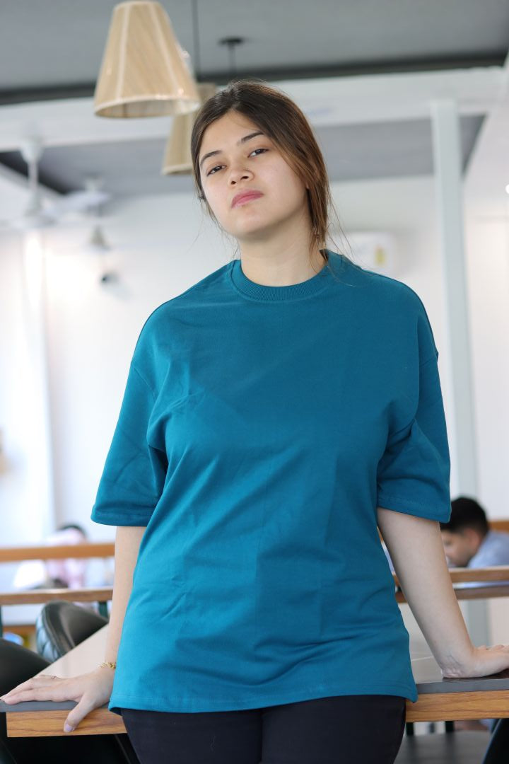 Crystal Teal Unisex Oversized T-Shirt