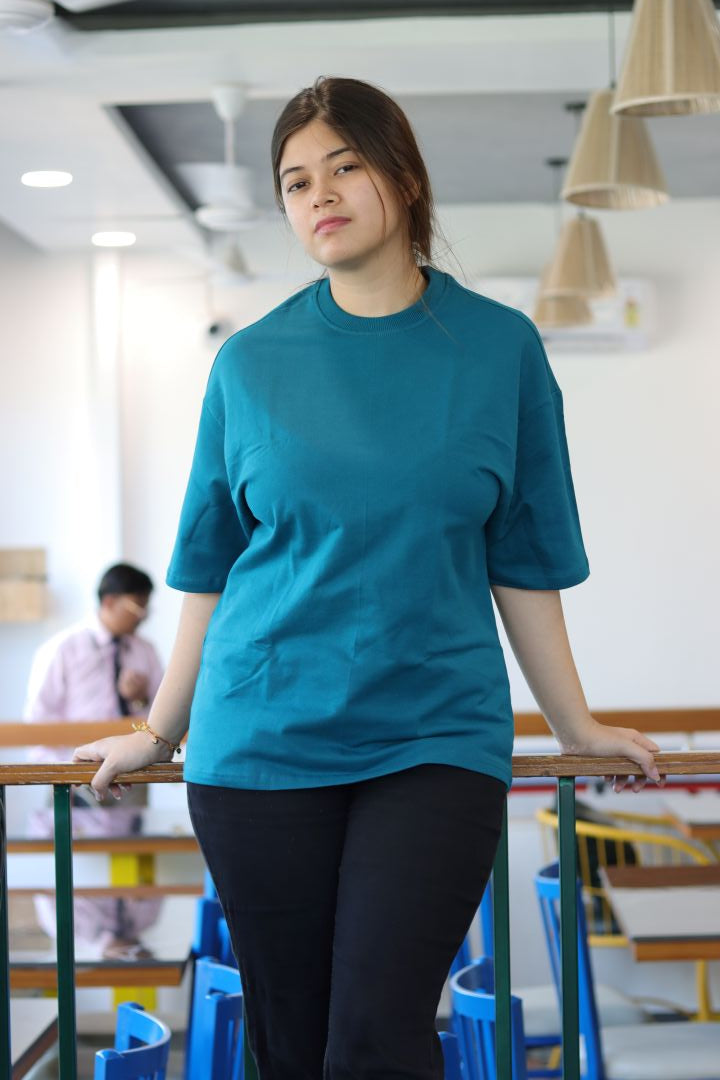Crystal Teal Unisex Oversized T-Shirt