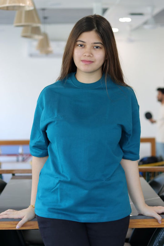 Crystal Teal Unisex Oversized T-Shirt