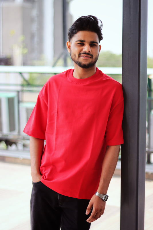 Red Unisex Oversized T-Shirt